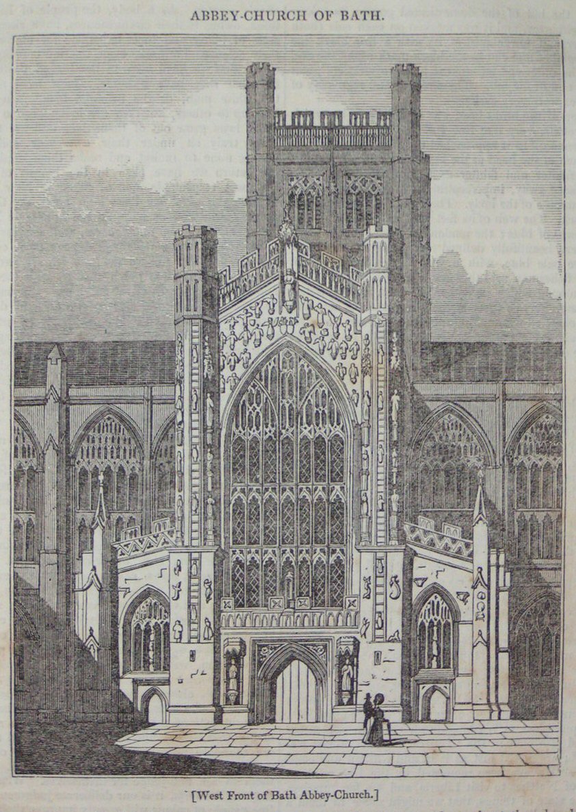 Wood - West Front of Bath Abbey-Church.